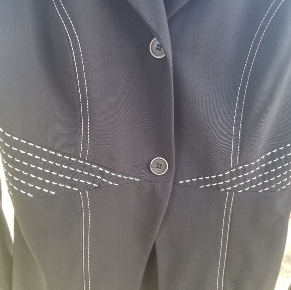 Women's business dress with jacket. Componix. Size 8 Black with white trim - Picture 6 of 7